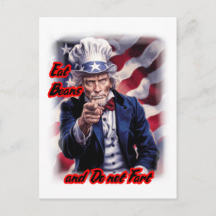 Onze patriottische oom Sam geeft goed advies over  Feestdagenkaart