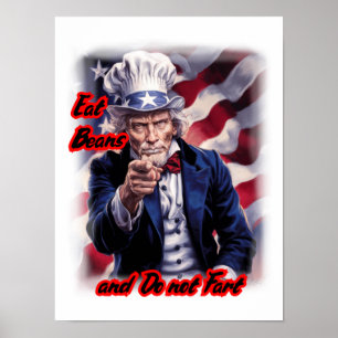 Onze patriottische oom Sam geeft goed advies over Poster