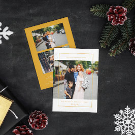 Onze perfect onvolmaakte familie | 3 foto kerstkaa feestdagenkaart