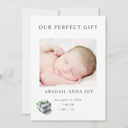 Onze Perfecte Gift Baby Aankondiging (Voorkant)