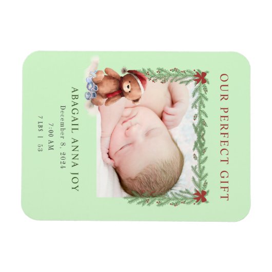 Onze Perfecte Gift Baby Aankondiging Magneet (Horizontaal)