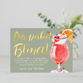 Onze Perfecte Mix Grappige Cocktail Bewaar de datu Folie Uitnodiging (Staand Voorkant)