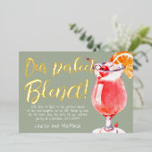 Onze Perfecte Mix Grappige Cocktail Sava de Date Folie Uitnodiging (Staand Voorkant)