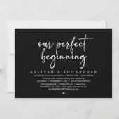 Onze Perfecte Start, Trouw Elopement Feest Kaart (Voorkant)