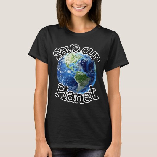Onze planeet redden t-shirt (Voorkant)