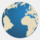 Onze planeet ronde sticker (Voorkant)