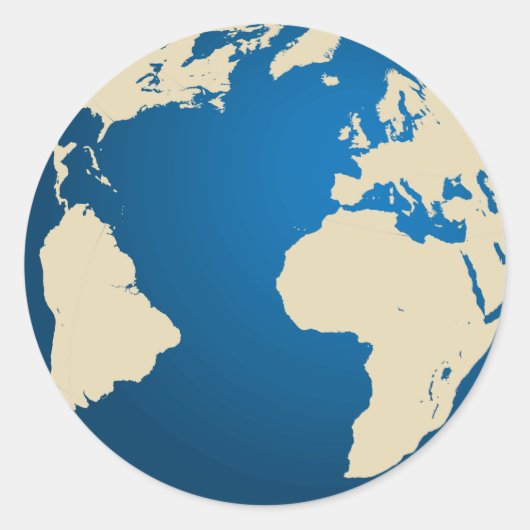 Onze planeet ronde sticker (Voorkant)