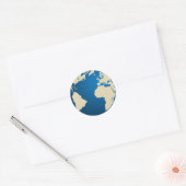 Onze planeet ronde sticker (Envelop)