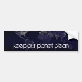 onze planeet schoon houden bumpersticker (Voorkant)