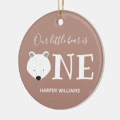 Onze poolse Beer eerste verjaardag Keramisch Ornament (Links)