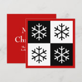 Onze Pop Art Snowflakes Feestdagenkaart (Voorkant / Achterkant)