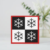 Onze Pop Art Snowflakes Feestdagenkaart (Staand voorkant)