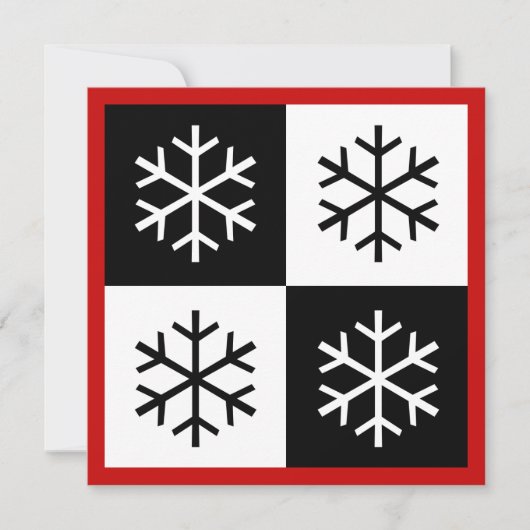 Onze Pop Art Snowflakes Feestdagenkaart (Voorkant)
