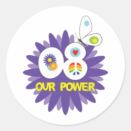 Onze Power Flower Design Sticker (Voorkant)
