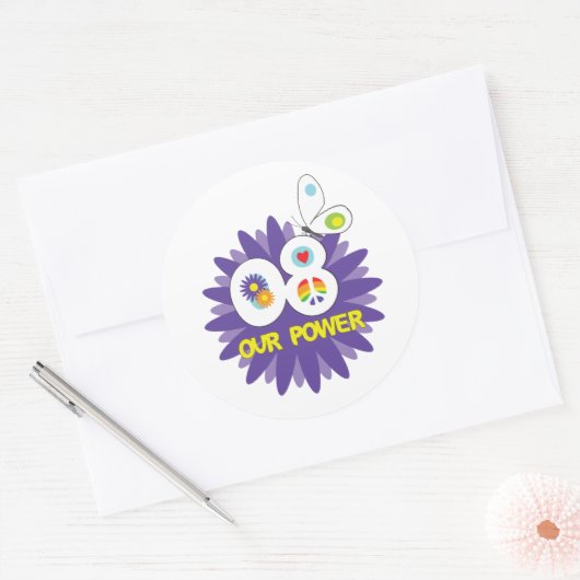 Onze Power Flower Design Sticker (Envelop)