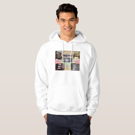 Onze prachtige familie 5 foto hoodie (Voorkant volledig)