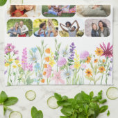 Onze prachtige familie  Wildflower 11 Foto Theedoek (Gevouwen)
