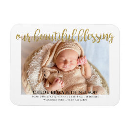 Onze prachtige, versleten goudglitter-Baby Magneet