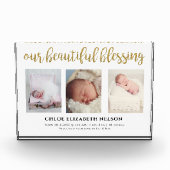 Onze prachtige, zegelbare 3 foto Gold Glitter Eenv (Voorkant)