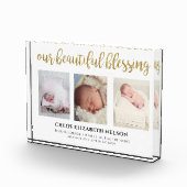 Onze prachtige, zegelbare 3 foto Gold Glitter Eenv (Rechts)