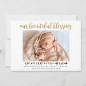 Onze prachtige zegelende Baby geboorte Elegant Gol (Voorkant)