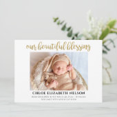 Onze prachtige zegelende Baby geboorte Elegant Gol (Staand voorkant)