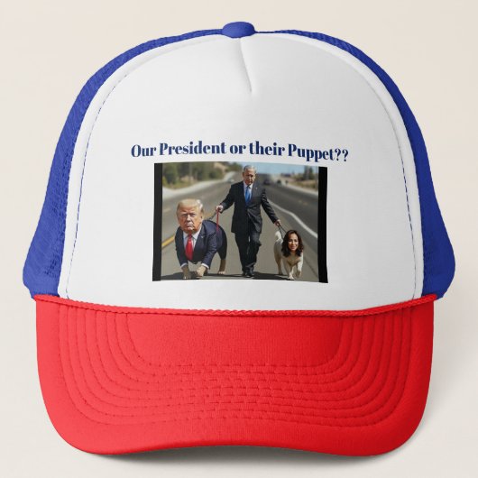 Onze president? trucker pet (Voorkant)