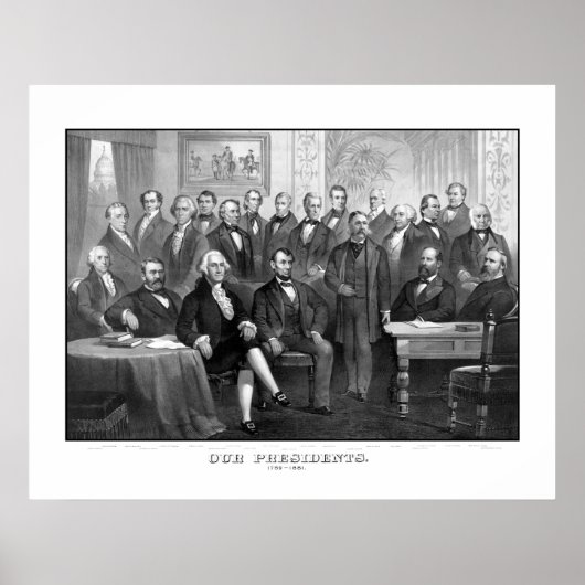Onze Presidenten 1789 - 1881 Poster (Voorkant)