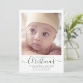 Onze prettige kerstaankondiging feestdagenkaart (Staand voorkant)