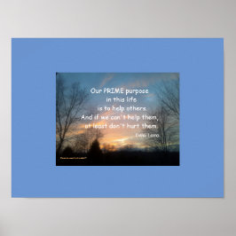 ONZE PRIME DOELSTELLING POSTER