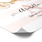 Onze prinses Elegant Gold Blush Carriage Script Poster (Hoek)