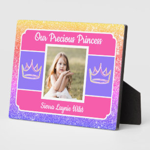 Onze prinses foto Tafelblad Plaquette met Ezel Fotoplaat
