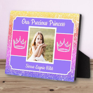 Onze prinses foto Tafelblad Plaquette met Ezel Fotoplaat