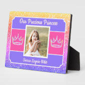 Onze prinses foto Tafelblad Plaquette met Ezel Fotoplaat (Zijkant)