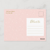 Onze prinses Pink Gold Birthday Party nodigt uit Briefkaart (Achterkant)