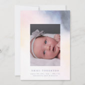 Onze Rainbow baby Border Foto baby Geboorte Aankondiging (Voorkant)