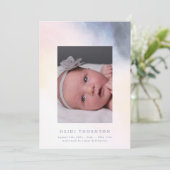 Onze Rainbow baby Border Foto baby Geboorte Aankondiging (Staand voorkant)