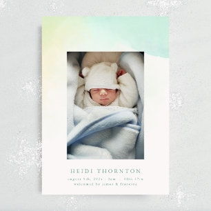 Onze Rainbow baby Border Foto baby Geboorte Aankondiging