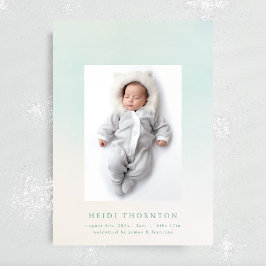 Onze Rainbow baby Border Foto baby Geboorte Aankondiging