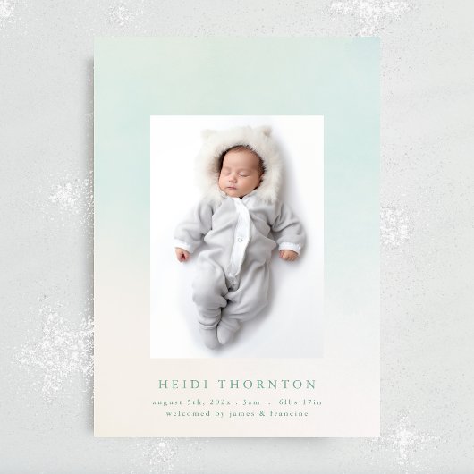 Onze Rainbow baby Border Foto baby Geboorte Aankondiging