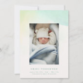 Onze Rainbow baby Border Foto baby Geboorte Aankondiging (Voorkant)