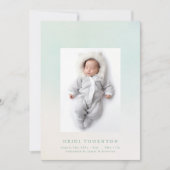 Onze Rainbow baby Border Foto baby Geboorte Aankondiging (Voorkant)