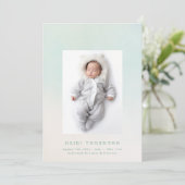 Onze Rainbow baby Border Foto baby Geboorte Aankondiging (Staand voorkant)