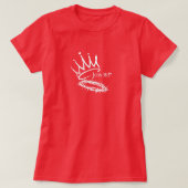 ONZE REDDER KING Christelijke Vrouwen Rode Kerstmi T-shirt (Design voorkant)