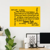 Onze regels voor schoolklaslokaal poster (Thuiskantoor)