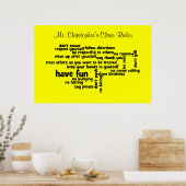 Onze regels voor schoolklaslokaal poster (Keuken)