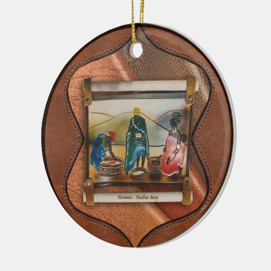 Onze regenboognatie keramisch ornament (Links)
