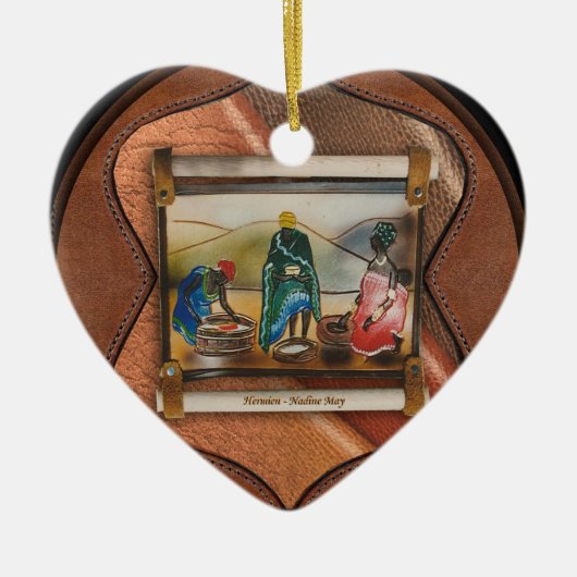 Onze regenboognatie keramisch ornament (Voorkant)
