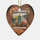 Onze regenboognatie keramisch ornament (Links)
