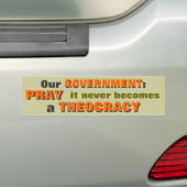 Onze regering bumpersticker (Op auto)
